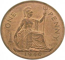 Large Reverse for Penny 1940 coin