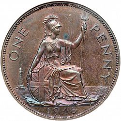 Large Reverse for Penny 1948 coin