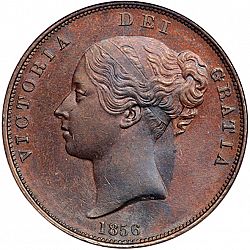 Large Obverse for Penny 1856 coin