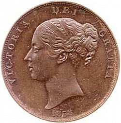 Large Obverse for Penny 1858 coin