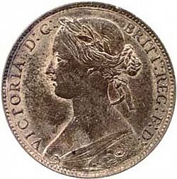Large Obverse for Penny 1861 coin