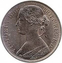 Large Obverse for Penny 1861 coin