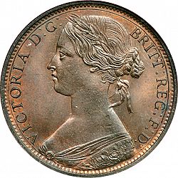 Large Obverse for Penny 1863 coin