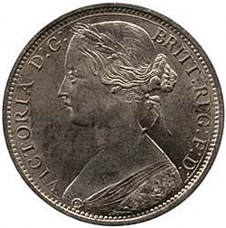 Large Obverse for Penny 1865 coin