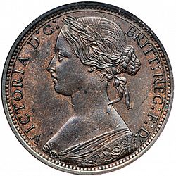 Large Obverse for Penny 1871 coin