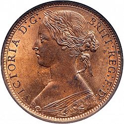 Large Obverse for Penny 1873 coin
