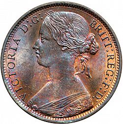 Large Obverse for Penny 1874 coin