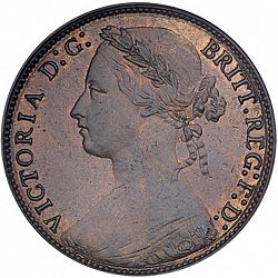 Large Obverse for Penny 1877 coin