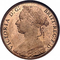Large Obverse for Penny 1881 coin