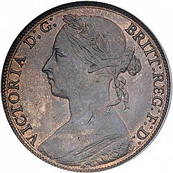 Large Obverse for Penny 1882 coin