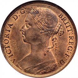 Large Obverse for Penny 1884 coin