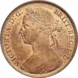 Large Obverse for Penny 1887 coin