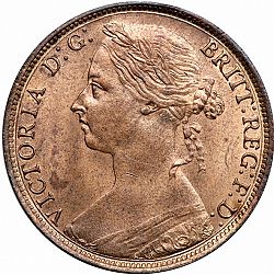Large Obverse for Penny 1889 coin