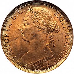 Large Obverse for Penny 1890 coin