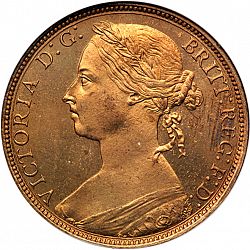 Large Obverse for Penny 1892 coin