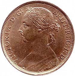 Large Obverse for Penny 1893 coin