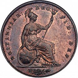 Large Reverse for Penny 1845 coin