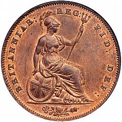 Large Reverse for Penny 1848 coin