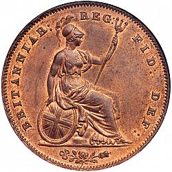 Large Reverse for Penny 1848 coin