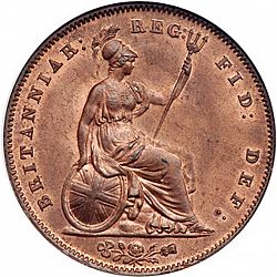 Large Reverse for Penny 1849 coin