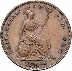 Large Reverse for Penny 1851 coin