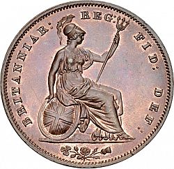 Large Reverse for Penny 1854 coin