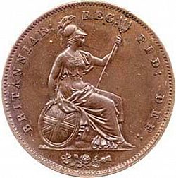 Large Reverse for Penny 1858 coin