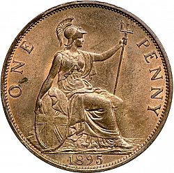 Large Reverse for Penny 1895 coin