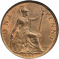 Large Reverse for Penny 1897 coin