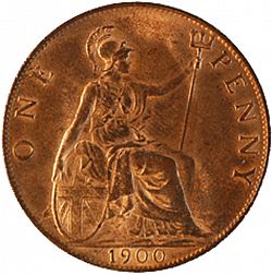 Large Reverse for Penny 1900 coin