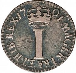 Large Reverse for Penny 1701 coin