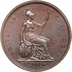 Large Reverse for Penny 1831 coin
