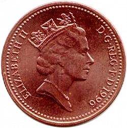 Large Obverse for 1p 1996 coin