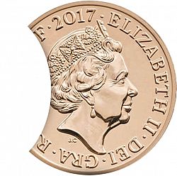 Large Obverse for 1p 2017 coin