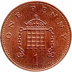 Large Reverse for 1p 1984 coin