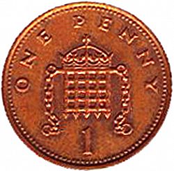 Large Reverse for 1p 1990 coin