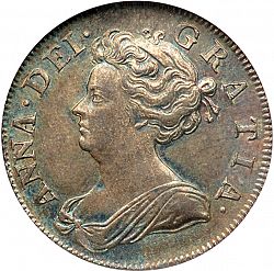 Large Obverse for Shilling 1705 coin