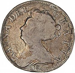 Large Obverse for Shilling 1707 coin
