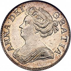 Large Obverse for Shilling 1708 coin