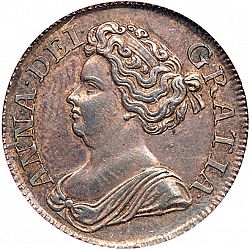 Large Obverse for Shilling 1712 coin
