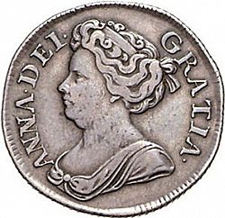 Large Obverse for Shilling 1713 coin