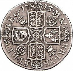 Large Reverse for Shilling 1713 coin