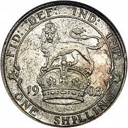 Large Reverse for Shilling 1903 coin