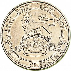 Large Reverse for Shilling 1908 coin