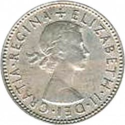 Large Obverse for Shilling 1962 coin