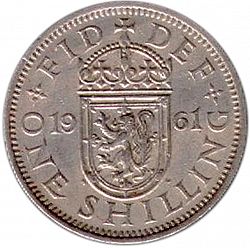 Large Reverse for Shilling 1961 coin