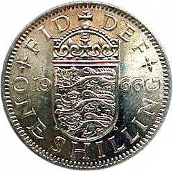 Large Reverse for Shilling 1966 coin