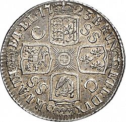 Large Reverse for Shilling 1723 coin