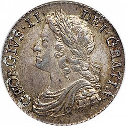 Large Obverse for Shilling 1741 coin