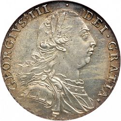 Large Obverse for Shilling 1787 coin